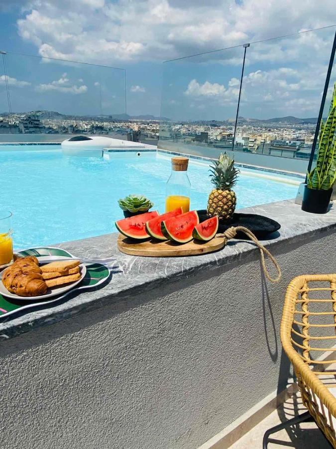 New 2Bd Aprt With Shared Rooftop Pool E2 雅典 外观 照片